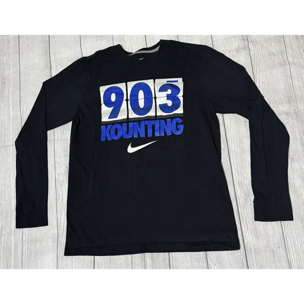 Nike 903 Kounting Coach K Duke Blue Devils Long Sleeve Shirt Men's LARGE L